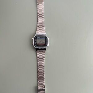 Casio Silver Digital Watch with Stainless Steel Bracelet
